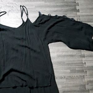 Ashley Stewart Black Long Sleeve Blouse